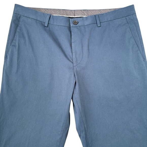 Hugo Boss Stanino 17-W Flat Front Cotton Chino Pants Mens Size IT 52 US 36 Blue - Picture 3 of 7